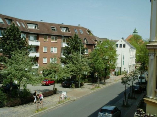 Aublick auf Flensburgs Friesische Straße